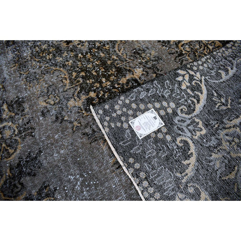 Grijs super vintage vloerkleed - 290x174 cm - HANDGEMAAKT