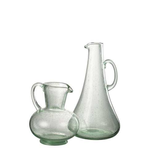 J-Line karaf - glas - transparant/groen