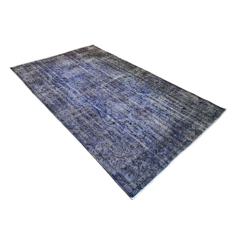 Blauw vintage vloerkleed - 273x160 cm - HANDGEMAAKT