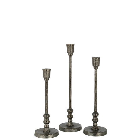 J-Line kandelaar Becca - aluminium - zwart