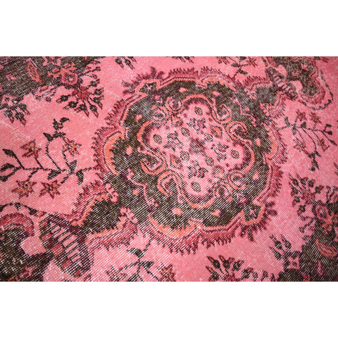 Roze vintage vloerkleed - 210x108 cm - HANDGEMAAKT