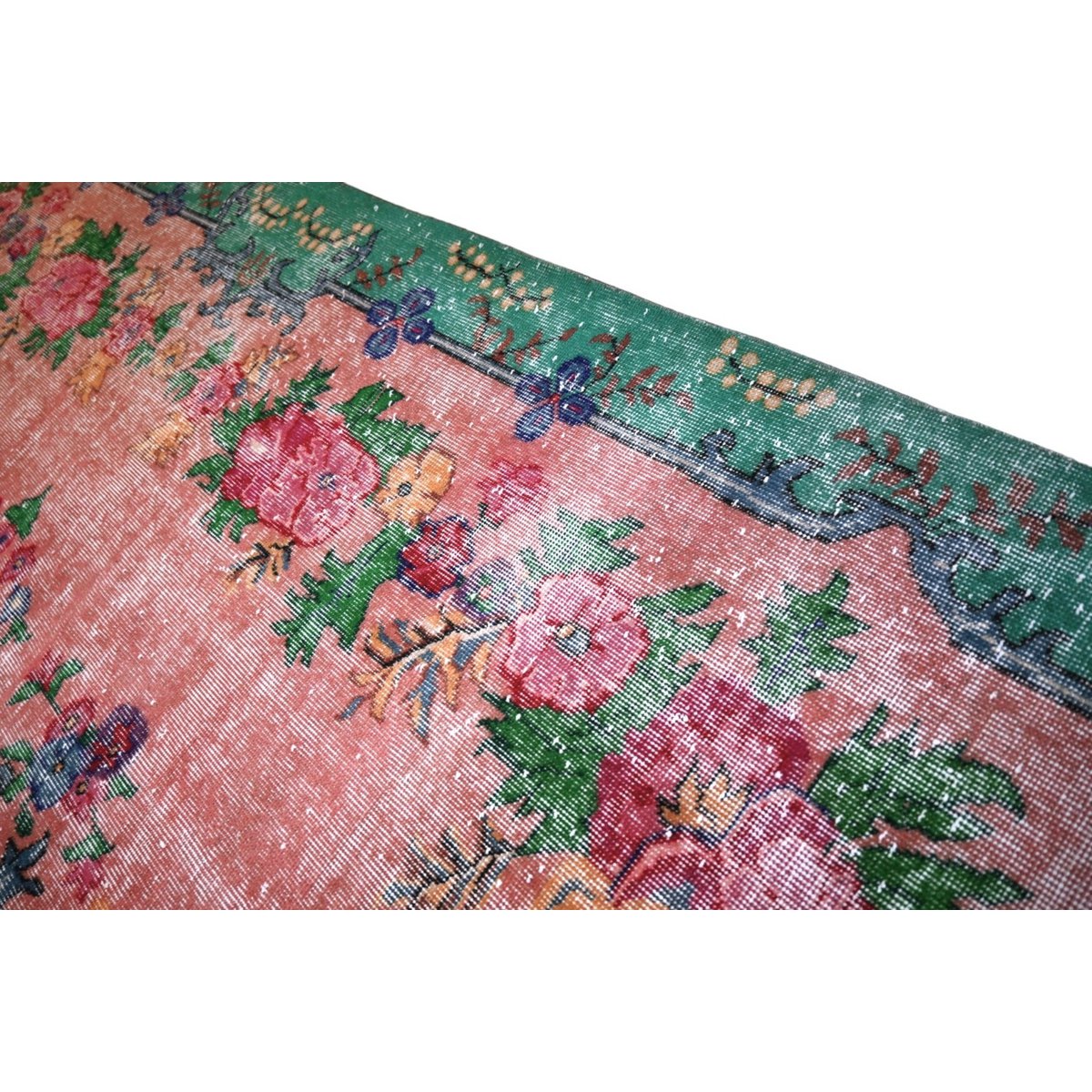 Bloemen vintage vloerkleed - 314x213 cm - HANDGEMAAKT