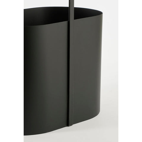 Bijzettafel met Tijdschriftenhouder - L35 x B24 x H69 cm - Metaal - Zwart