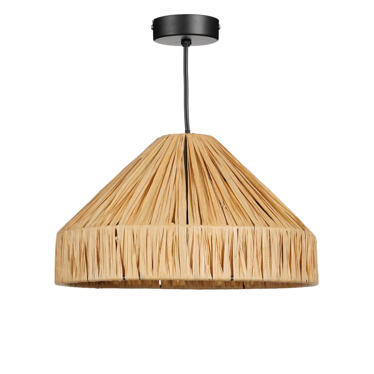 Elisa Hanglamp - H18 x Ø30 cm - Raffia - Lichtbruin