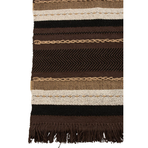 J-Line Plaid Etnic Katoen Bruin/Zwart/Beige