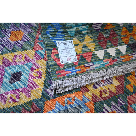 XXL Kleurrijke kelim - 400x310 cm - HANDGEMAAKT
