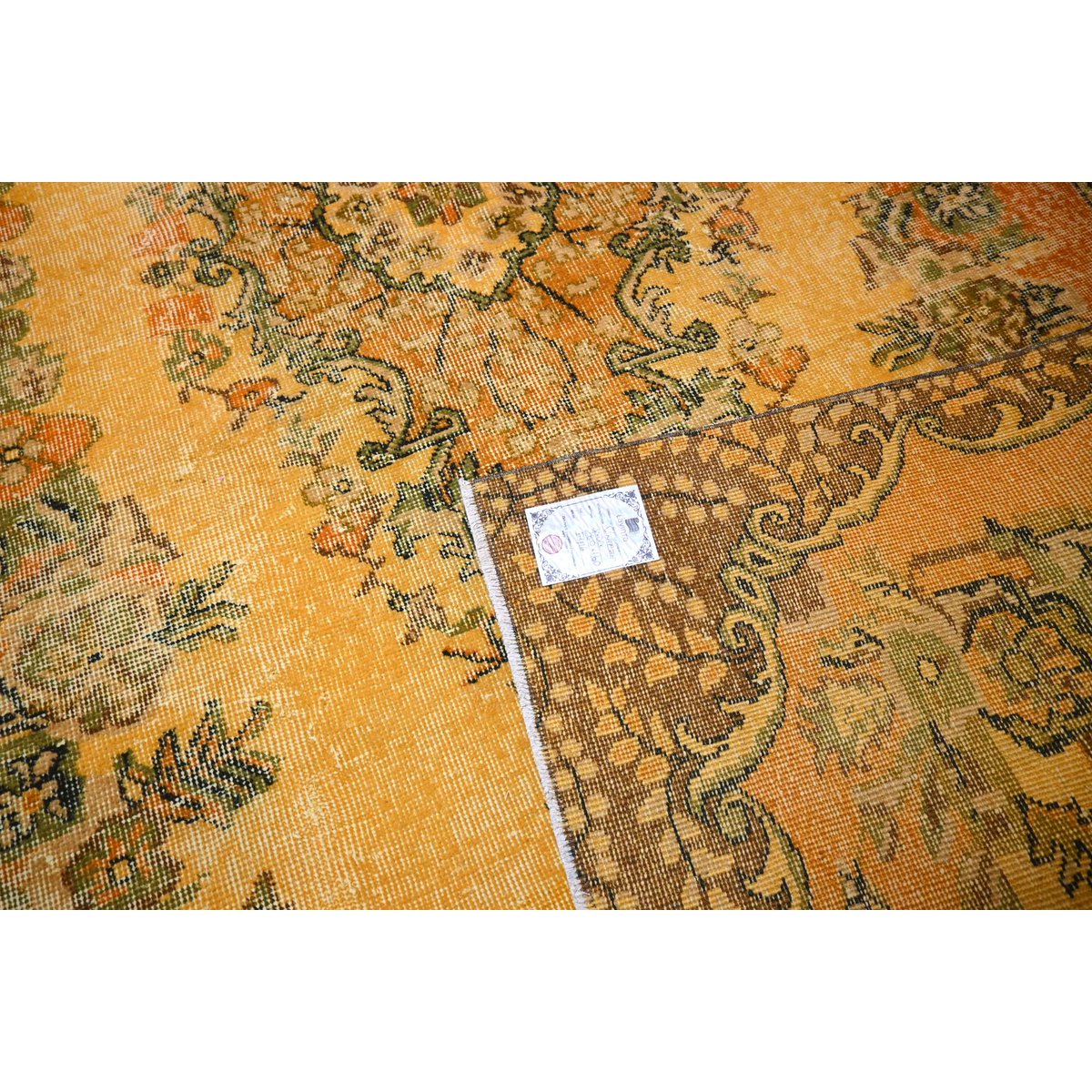 Geel vintage vloerkleed - 280x160 cm - HANDGEMAAKT