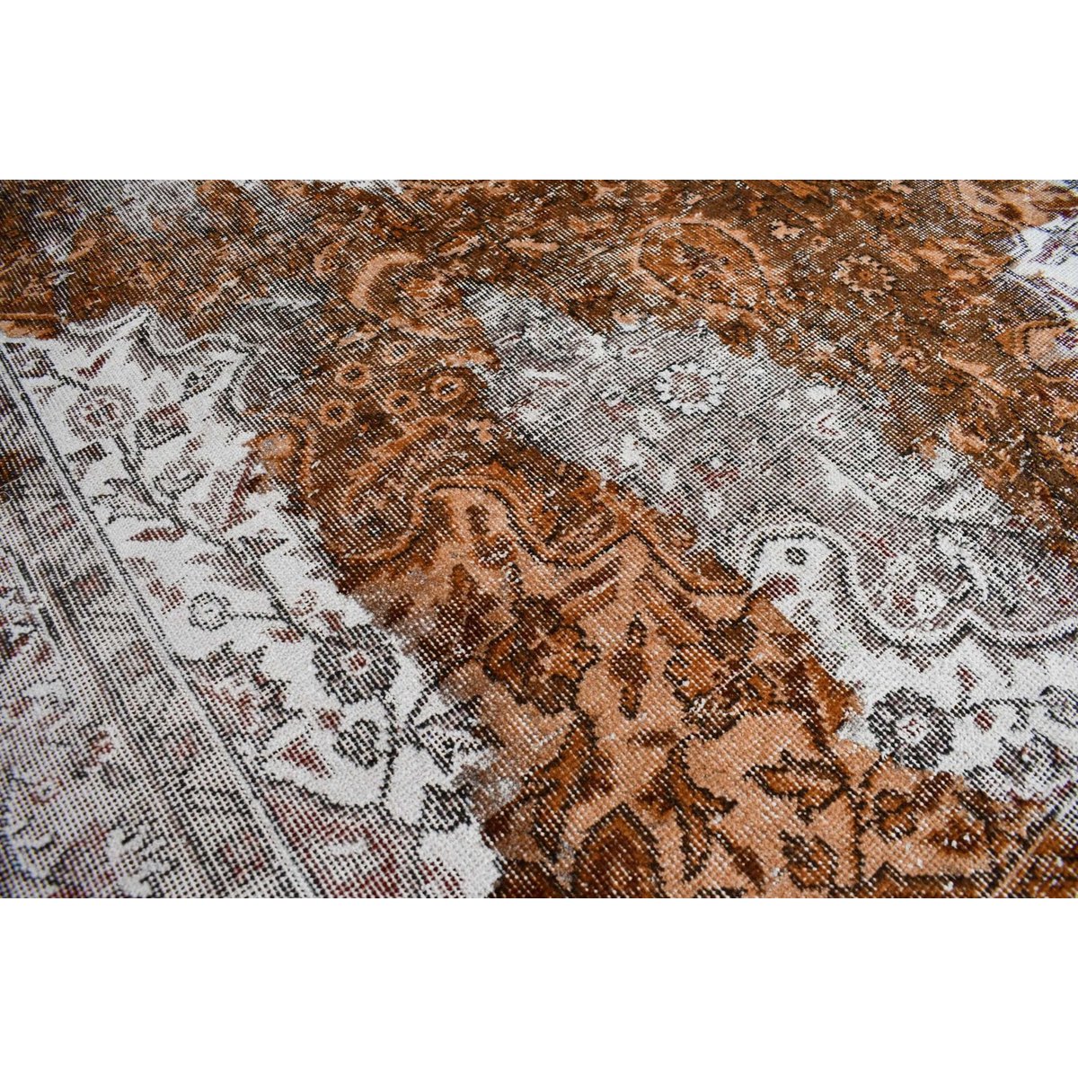 Bruin vintage vloerkleed - 285x163 cm - HANDGEMAAKT