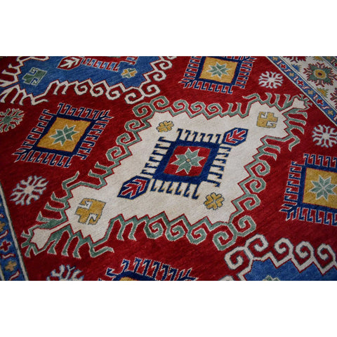 Rood kazak vloerkleed - 270x167 cm - HANDGEMAAKT