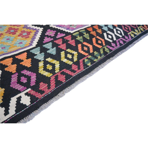 Kleurrijke kelim - 302x204 cm - HANDGEMAAKT