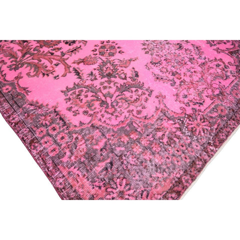 Roze vintage vloerkleed - 265x153 cm - HANDGEMAAKT