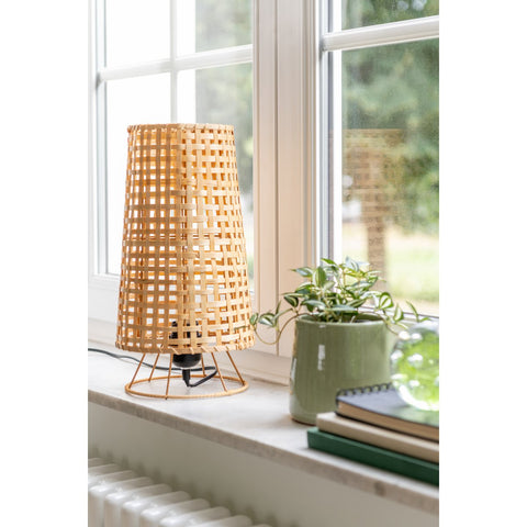 J-Line tafellamp Lena - rotan - naturel