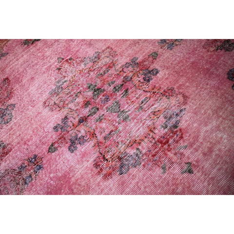Roze vintage vloerkleed - 255x156 cm - HANDGEMAAKT