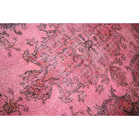 Roze vintage vloerkleed - 286x187 cm - HANDGEMAAKT