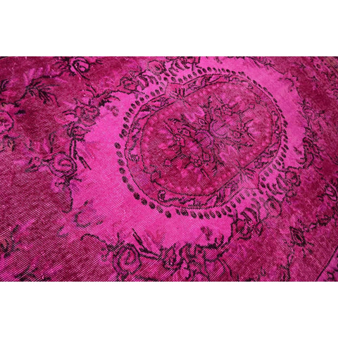 Roze vintage vloerkleed - 285x188 cm - HANDGEMAAKT