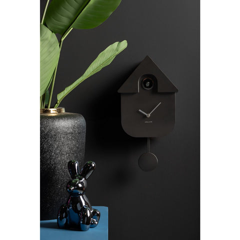 Wandklok Modern Koekoek Metallic