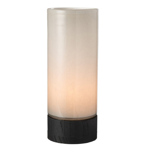 J-Line Windlicht/Vaas Ray Glas/Wilg Wit/Zwart Extra Large