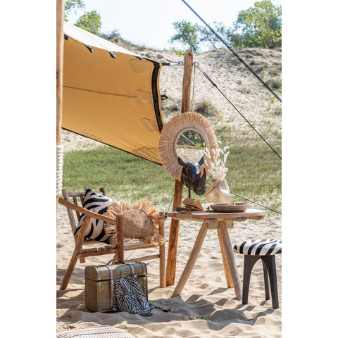 J-Line siegel Hangend Rond - riet - naturel