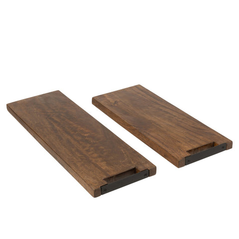 J-Line Lang Mango snijplank - hout - bruin - L