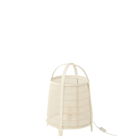 J-Line Lamp Rya Katoen/Bamboe Wit Large