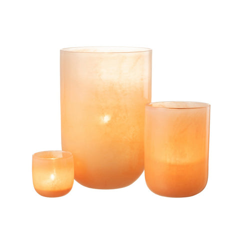 J-Line vaas Corrie - glas - koraal - large