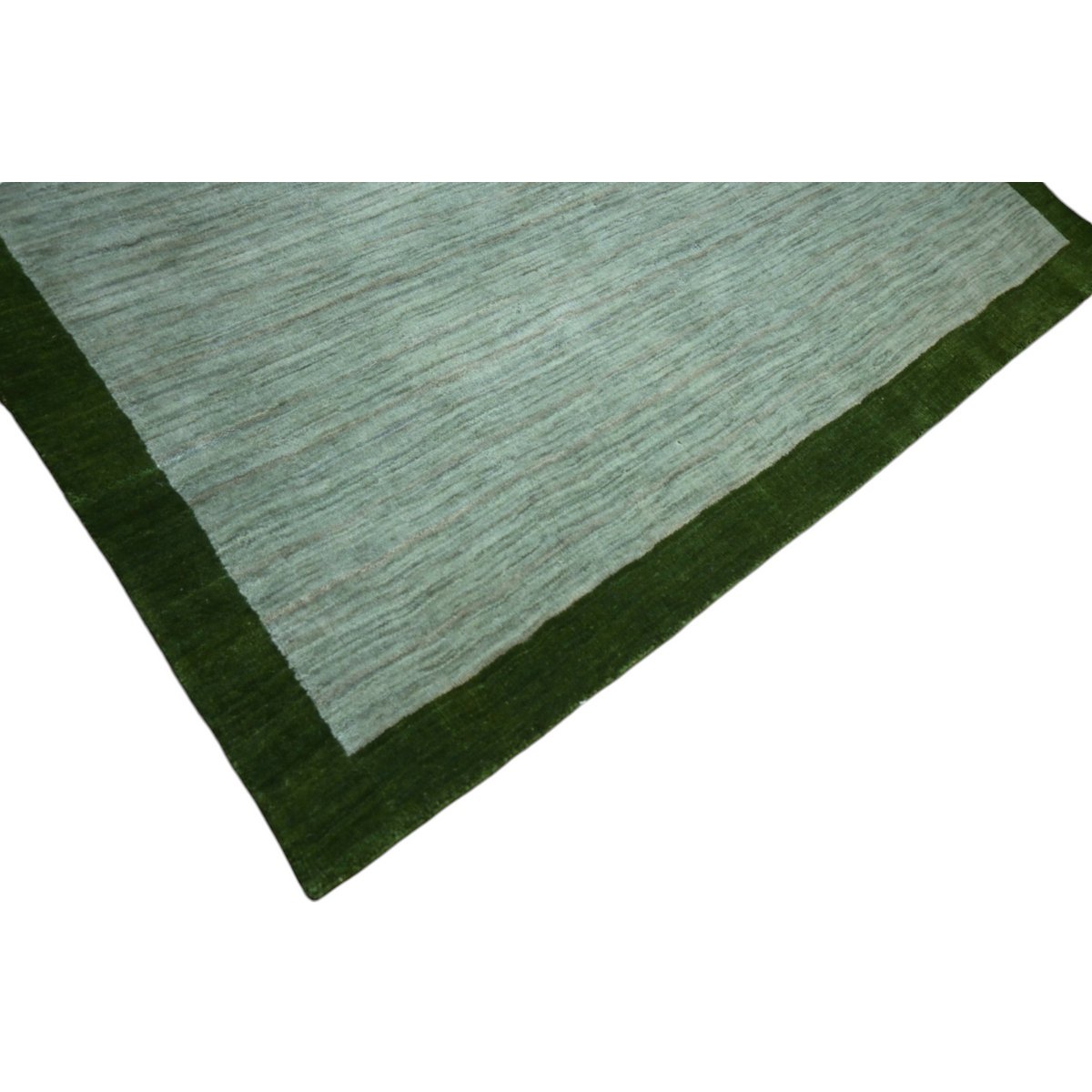 Groen modern vloerkleed - 208x140 cm - HANDMADE