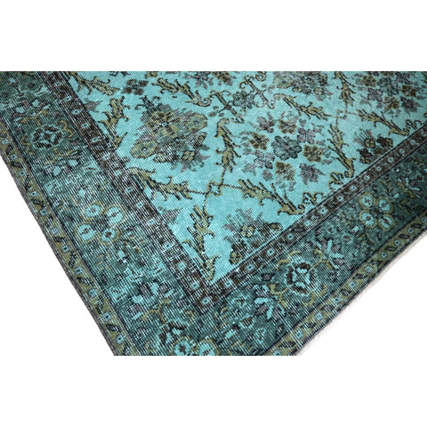 Turquoise vintage vloerkleed - 298x176 cm - HANDGEMAAKT