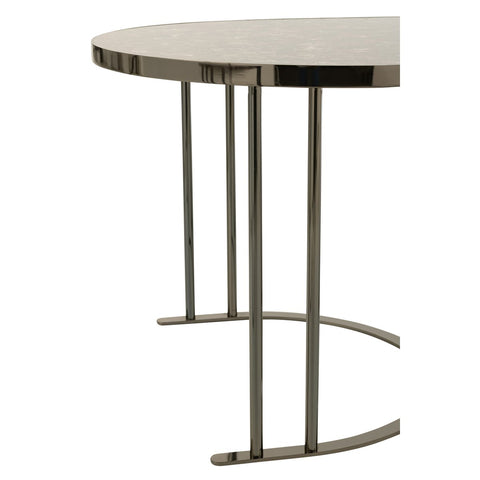 J-Line salontafel - metaal - zilver/bruin