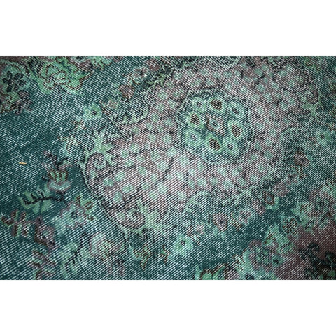 Turquoise vintage vloerkleed - 206x115 cm - HANDGEMAAKT