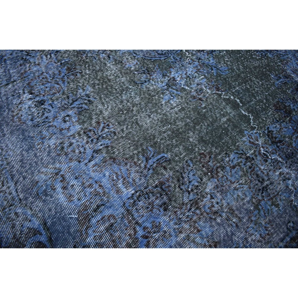 Blauw vintage vloerkleed - 300x196 cm - HANDGEMAAKT