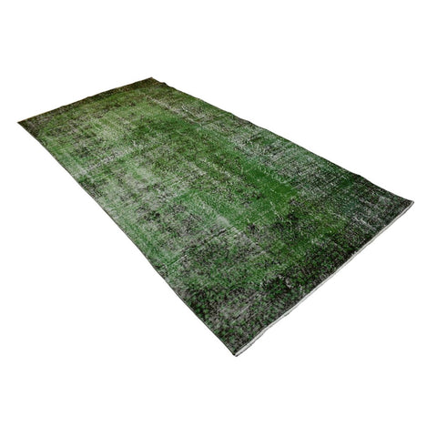 Groen vintage vloerkleed - 268x144 cm - HANDGEMAAKT