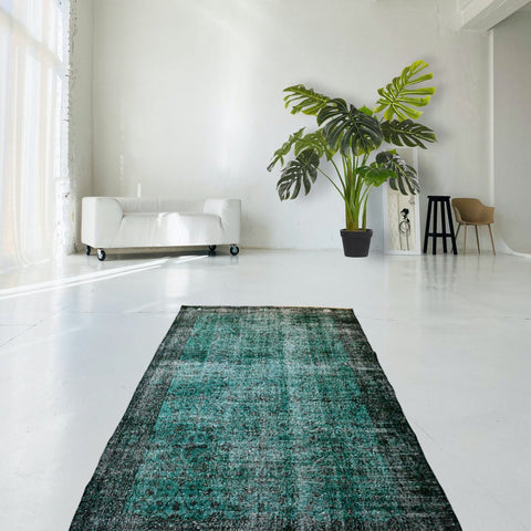 Groen vintage vloerkleed - 274x173 cm - HANDGEMAAKT