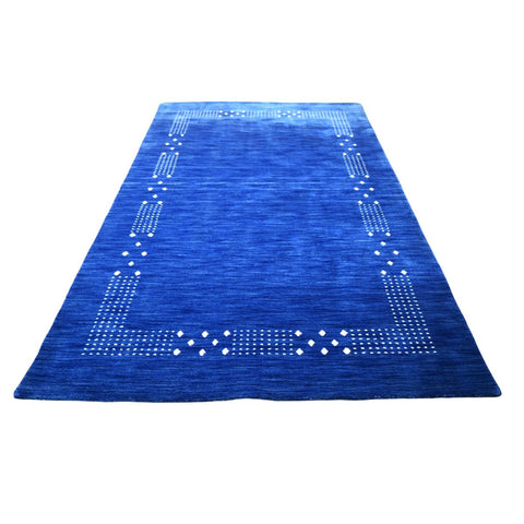 Blauw Gabbeh vloerkleed - 215x140 cm - HANDMADE