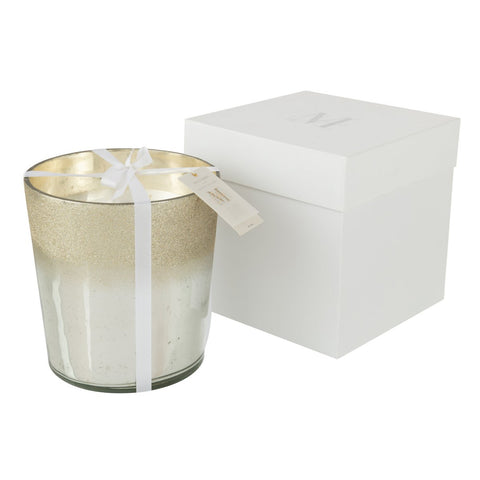 J-Line geurkaars Deluxe - glas – zilver – L - 140U