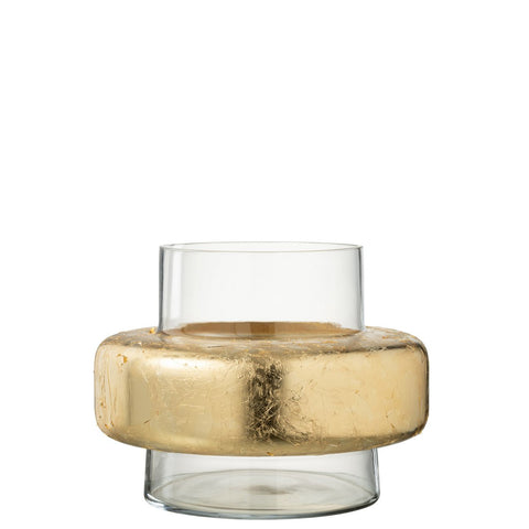 J-Line vaas Cylinder Ring - glas - transparant