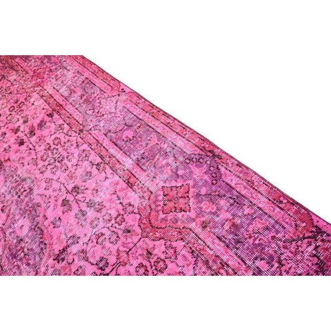 Roze vintage vloerkleed - 280x164 cm - HANDGEMAAKT
