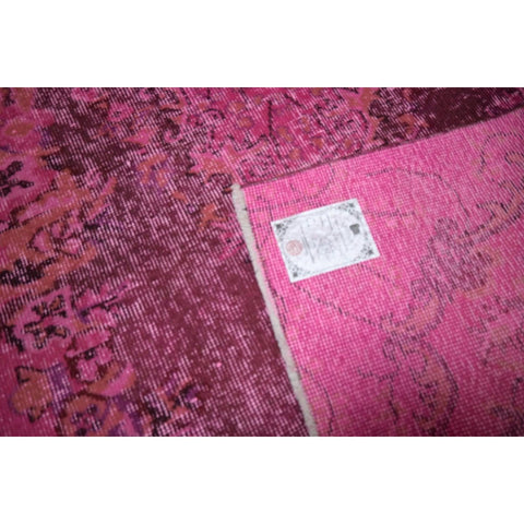 Roze vintage vloerkleed - 218x116 cm - HANDGEMAAKT