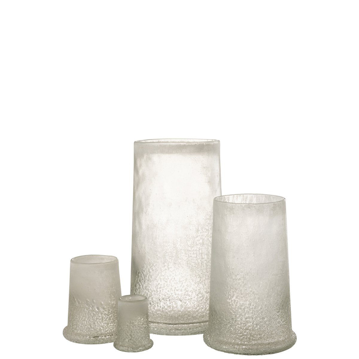 J-Line lantaarn Suiker Glas Wit Extra Large
