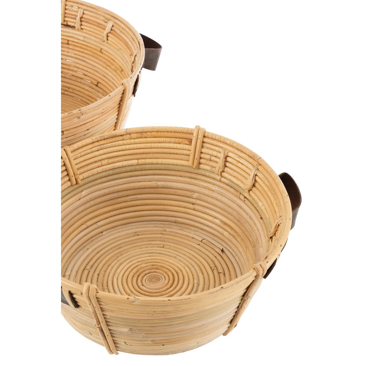 J-Line schaal + handvat - jute - naturel