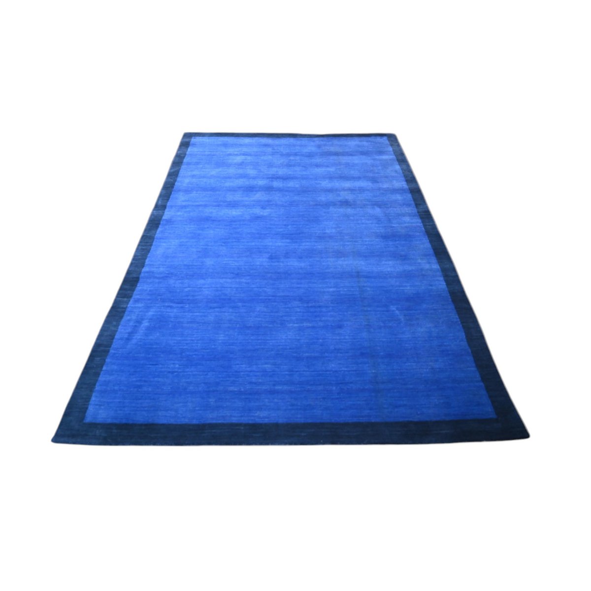 Blauw modern vloerkleed - 205x140 cm - HANDMADE