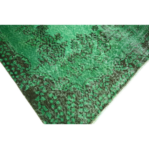 Groen vintage vloerkleed - 218x113 cm - HANDGEMAAKT