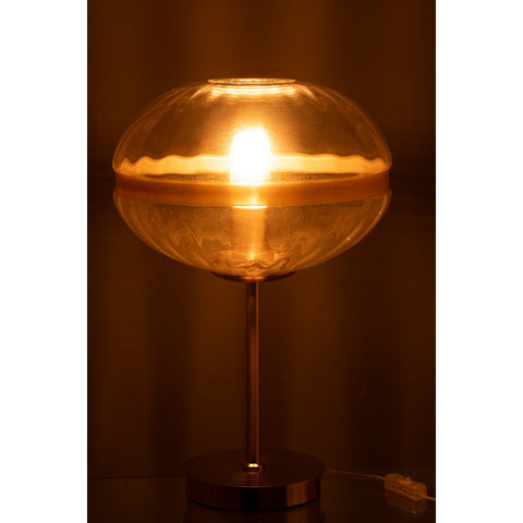 J-Line Tafellamp Ovaal Ijzer/Glas Transparant Goud