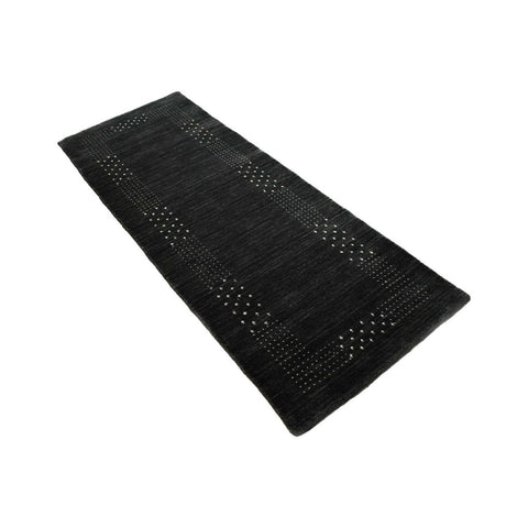 Zwarte Gabbeh loper - 200x75 cm - HANDGEMAAKT - HANDGEMAAKT