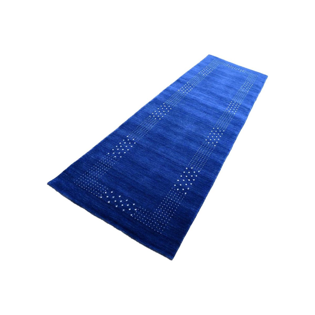 Blauwe Gabbeh loper - 284x80 cm - HANDGEMAAKT