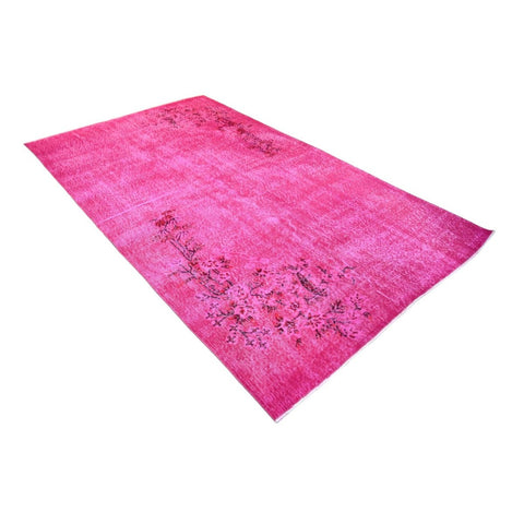 Roze vintage vloerkleed - 284x167 cm - HANDGEMAAKT
