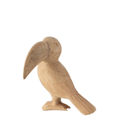 J-Line Toekan Albasia Hout Naturel Large