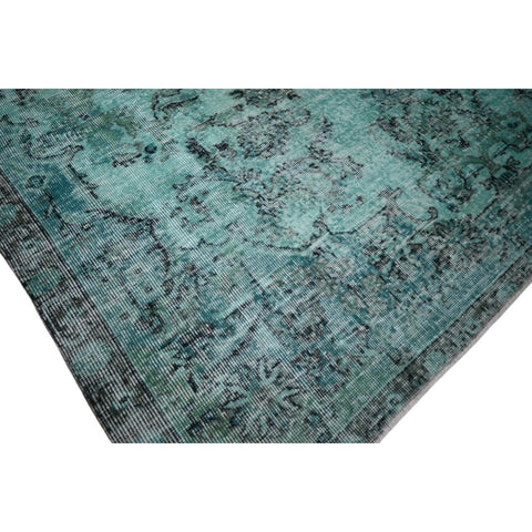 Turquoise vintage vloerkleed - 290x200 cm - HANDGEMAAKT
