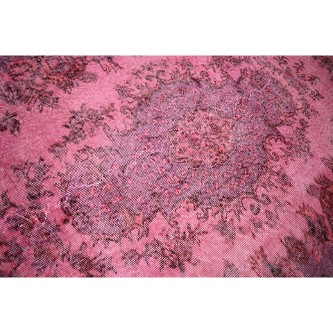 Roze vintage vloerkleed - 270x156 cm - HANDGEMAAKT