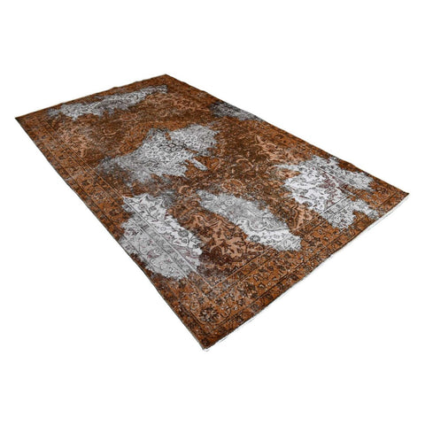 Bruin vintage vloerkleed - 285x163 cm - HANDGEMAAKT