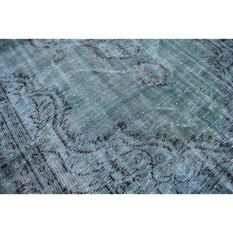 Turquoise vintage vloerkleed - 258x155 cm - HANDGEMAAKT